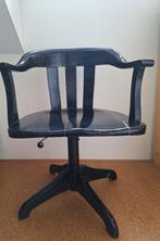 vintage bureau stoel opknapper, Huis en Inrichting, Stoelen, Ophalen, Gebruikt, Zwart, Eén
