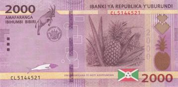 Burundi bankbiljet 2000 Francs 2023, Pick New UNC beschikbaar voor biedingen