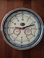Klok 38 cm met hygrometer en thermometer, Huis en Inrichting, Ophalen of Verzenden, Gebruikt, Analoog, Wandklok
