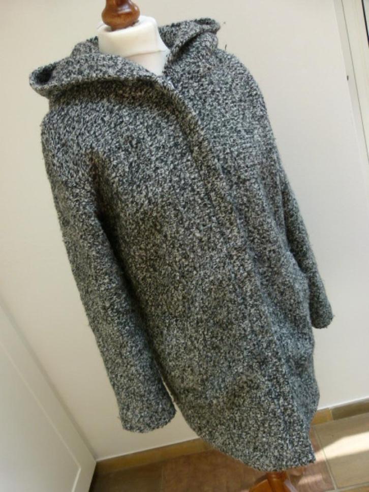 Gemêleerde warme jas zwart wit maat S 36 Clockhouse, Kleding | Dames, Jassen | Winter, Gedragen, Maat 36 (S), Overige kleuren