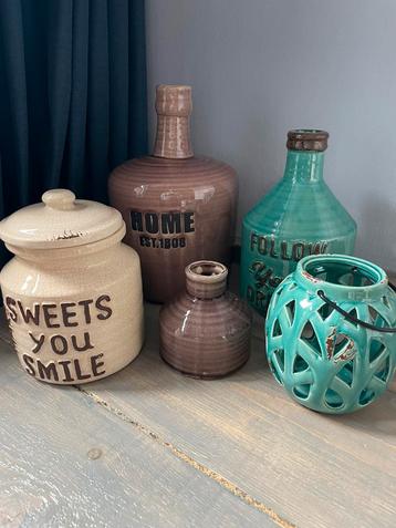 Mooi decoratie vazen/poten set. 5 stuks. beschikbaar voor biedingen
