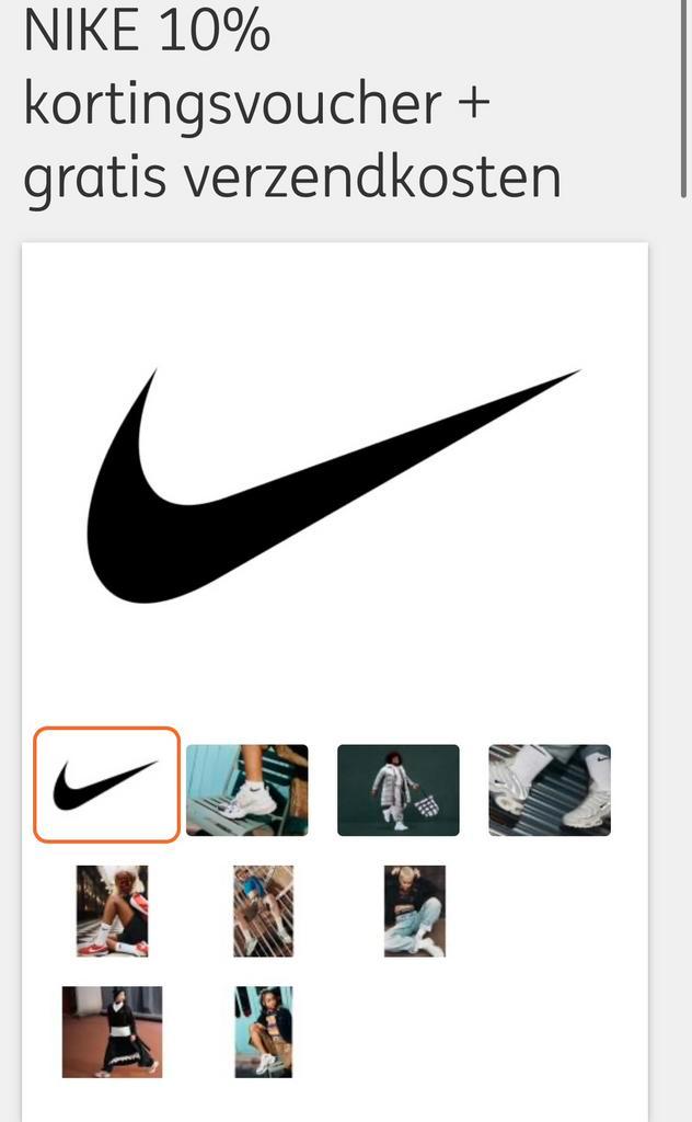 15% korting nike, Tickets en Kaartjes, Kortingen en Cadeaubonnen