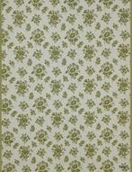 13948 vintage behang bloemen olijfgroen landelijk swiet, Huis en Inrichting, Stoffering | Behang, Ophalen of Verzenden, Minder dan 10 m²