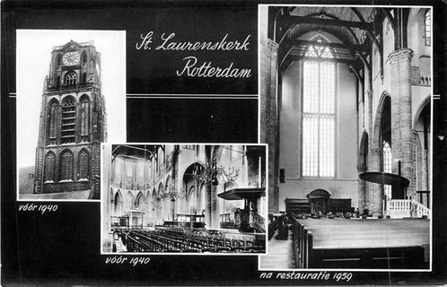 (380-305-025) Rotterdam St Laurenskerk, Verzamelen, Ansichtkaarten | Nederland, Zuid-Holland, Verzenden