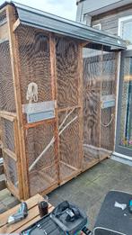 Ik verkoop een houten volière. 220 cm lang., Ophalen of Verzenden, Gebruikt, Hout, Volière