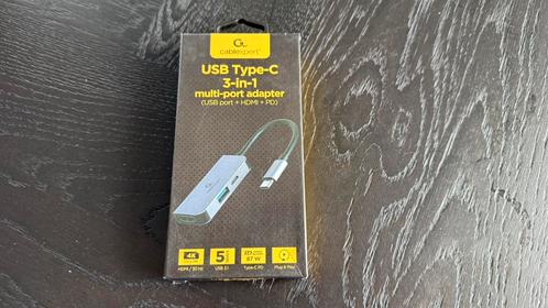 ADAPTER 3-IN-1 HUB USB C naar USB A HDMI PD MULTI POORT, Computers en Software, Pc- en Netwerkkabels, Zo goed als nieuw, Ophalen of Verzenden