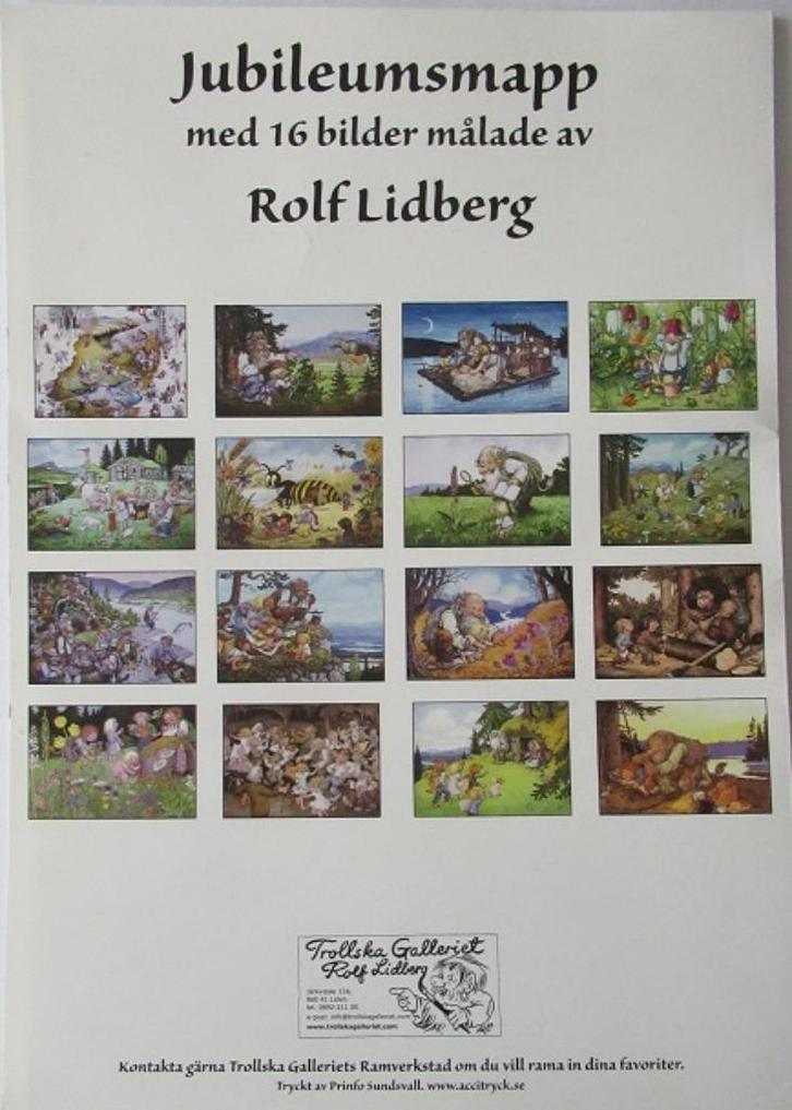 ROLF LIDBERG, jubileum map met 16 pints 42x30 cm., Antiek en Kunst, Kunst | Overige Kunst, Ophalen of Verzenden