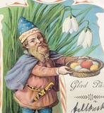 1906 pasen kabouter Sneeuwklokjes eieren, Verzamelen, Ansichtkaarten | Themakaarten, Gelopen, Overige thema's, Voor 1920, Verzenden