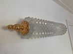 Zee egel ronde rol glazen kristal wandlamp gouden ornamenten, Huis en Inrichting, Ophalen of Verzenden, Zo goed als nieuw, Glas