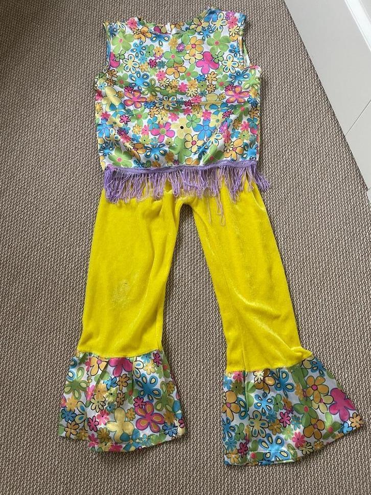 Verkleedkleren: Hippie pak voor ca. 4 - 5 jaar, Kinderen en Baby's, Carnavalskleding en Verkleedspullen, Gebruikt, Jongen of Meisje