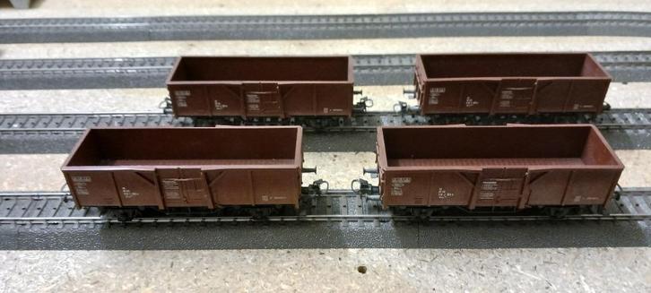 Märklin 4430: 4 Open goederenwagons DB, Hobby en Vrije tijd, Modeltreinen | H0, Gebruikt, Wagon, Wisselstroom, Märklin, Ophalen of Verzenden
