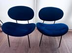 Sissy-Boy BLAUWE VELVET FAUTEUIL 2x, Gebruikt, Twee, Blauw, Ophalen of Verzenden