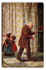 Gerstenhauer, Man met kinderen. Lees beschrijving, Verzamelen, Verzenden, Voor 1920, Ongelopen, Overige thema's