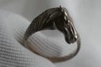 Zilveren ring met paarden hoofd, Verzenden, Nieuw, Kleiner dan 17, Dame of Heer