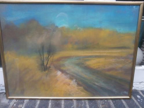 Mooie Rustgevende Pastel Landschap Afhaalprijs, Huis en Inrichting, Woonaccessoires | Schilderijen, Tekeningen en Foto's, Gebruikt