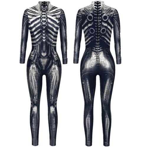 Dames catsuit 6 / bodysuit zwart skelet robot jumpsuit feest, Kleding | Dames, Carnavalskleding en Feestkleding, Nieuw, Kleding