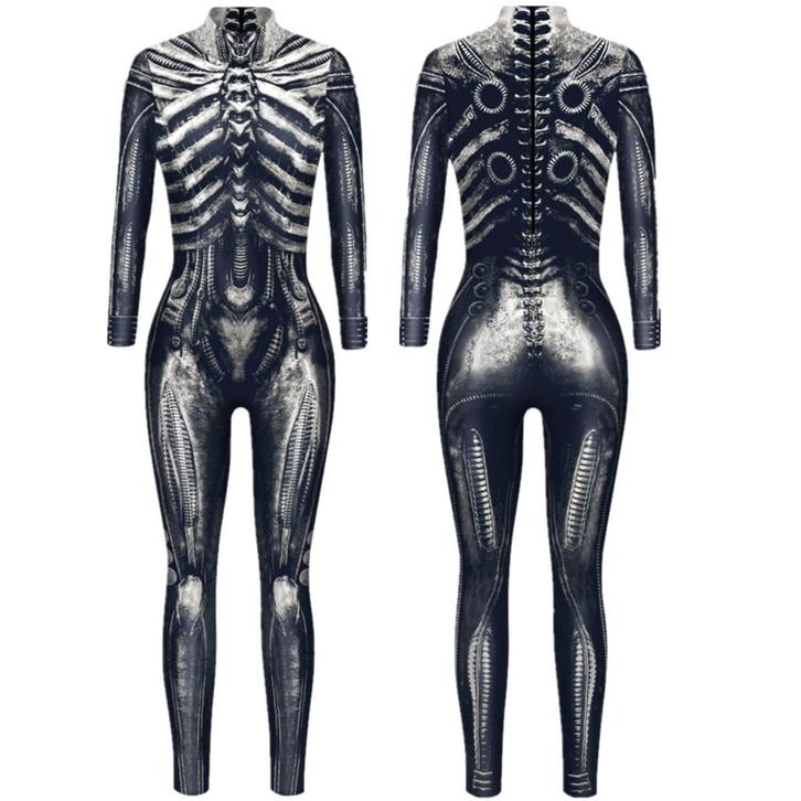 Dames catsuit 6 / bodysuit zwart skelet robot jumpsuit feest, Kleding | Dames, Carnavalskleding en Feestkleding, Nieuw, Kleding