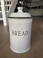 Broodpot keramiek grijs mer zwart BREAD, Ophalen of Verzenden, Zo goed als nieuw