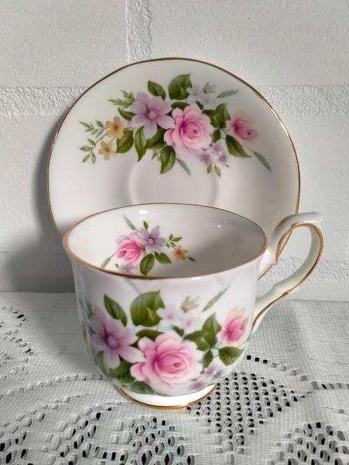 Engelse kop en schotels Duchess, 2 stuks, Antiek en Kunst, Antiek | Servies los, Ophalen of Verzenden