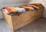 Bouw/sloophout bed met grote lade, Overige maten, Beige, Gebruikt, Ophalen of Verzenden