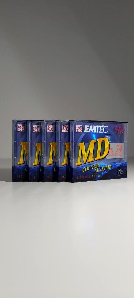 NEW > 5x EMTEC 74 Min, Audio, Tv en Foto, Walkmans, Discmans en Minidiscspelers, Minidisc-speler, Ophalen of Verzenden