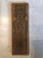 Koekplank (nr2) grote speculaasplank met meisje handgestoken, Antiek en Kunst, Ophalen of Verzenden