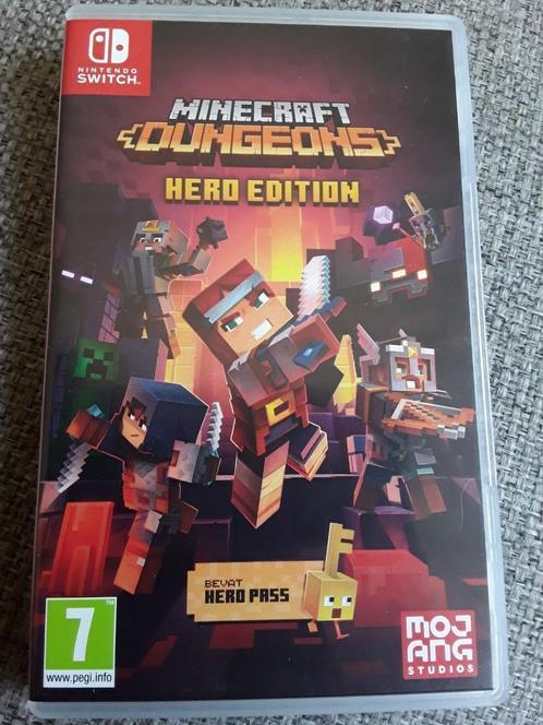 Nintendo Switch Game Minecraft Dungeons Hero Edition, Spelcomputers en Games, Games | Nintendo Switch, Zo goed als nieuw, 3 spelers of meer