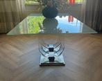 prachtige eetkamertafel matglas met design poot  nog nieuw, Huis en Inrichting, Tafels | Eettafels, Ophalen, Zo goed als nieuw