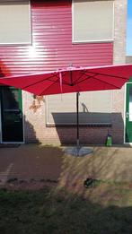 Roze zweefparasol incl hoes en verzwaringsstenen (zgan), Tuin en Terras, Ophalen, Zo goed als nieuw, Zweefparasol, Waterdicht