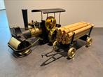 Wilesco Old Smokey stoomwals + Aanganger Messing, Ophalen of Verzenden, Groter dan 1:32, Overige merken