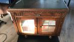 Antiek kastje met glas in lood, Huis en Inrichting, Ophalen, Gebruikt, 50 tot 100 cm, Met lade(s)