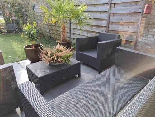 Loungeset 4 Seasons Outdoor, Tuin en Terras, Tuinsets en Loungesets, Zo goed als nieuw, Loungeset, Wicker, 5 zitplaatsen, Bank