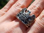 Vanoli - 925 zilver heren ring eagle adelaar maat 20,5 en 22, Vanoli, 20 of groter, Amsterdam, Heer