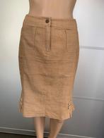 E486 Alain Manoukian: maat 34=XS linnen rok beige, Kleding | Dames, Rokken, Beige, Alain Manoukian, Ophalen of Verzenden, Zo goed als nieuw
