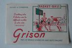 BASKET-BALL reclame op vloeiblad, Ophalen of Verzenden, Reclamebord
