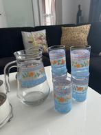 Kan met 5 glazen, Huis en Inrichting, Keuken | Servies, Ophalen, Glas of Glazen, Overige stijlen, Glas