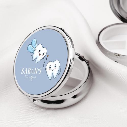 persoonlijk tandendoosje toothfairy blauw of roze, Kinderen en Baby's, Overige Kinderen en Baby's, Nieuw, Ophalen of Verzenden