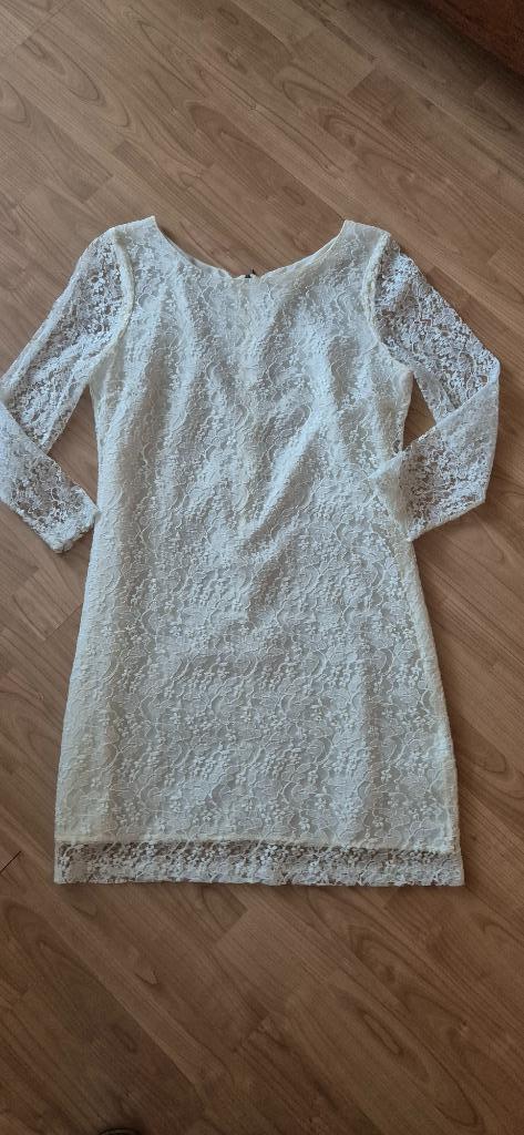 La Fee Maraboutee jurk NIEUWSTAAT maat 40 / 42 TROUWJURK, Kleding | Dames, Jurken, Zo goed als nieuw, Maat 38/40 (M), Wit, Knielengte