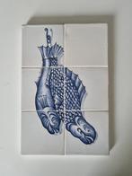tegeltableau handbeschilderd vissen wandbord, Ophalen of Verzenden