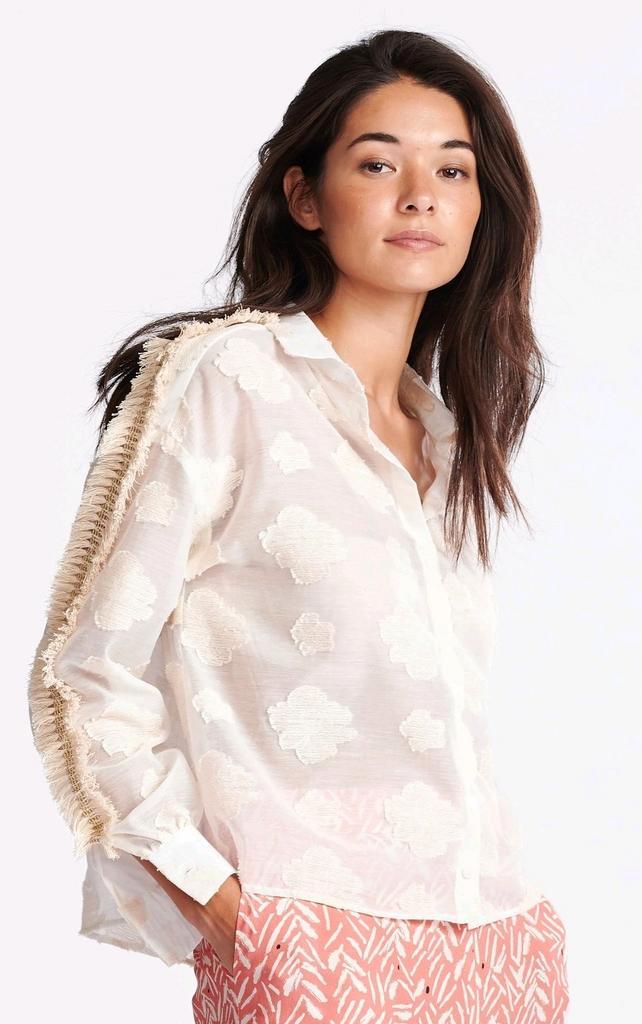 POM AMSTERDAM blouse maat 38, Kleding | Dames, Blouses en Tunieken, Gedragen, Maat 38/40 (M), Wit, Verzenden