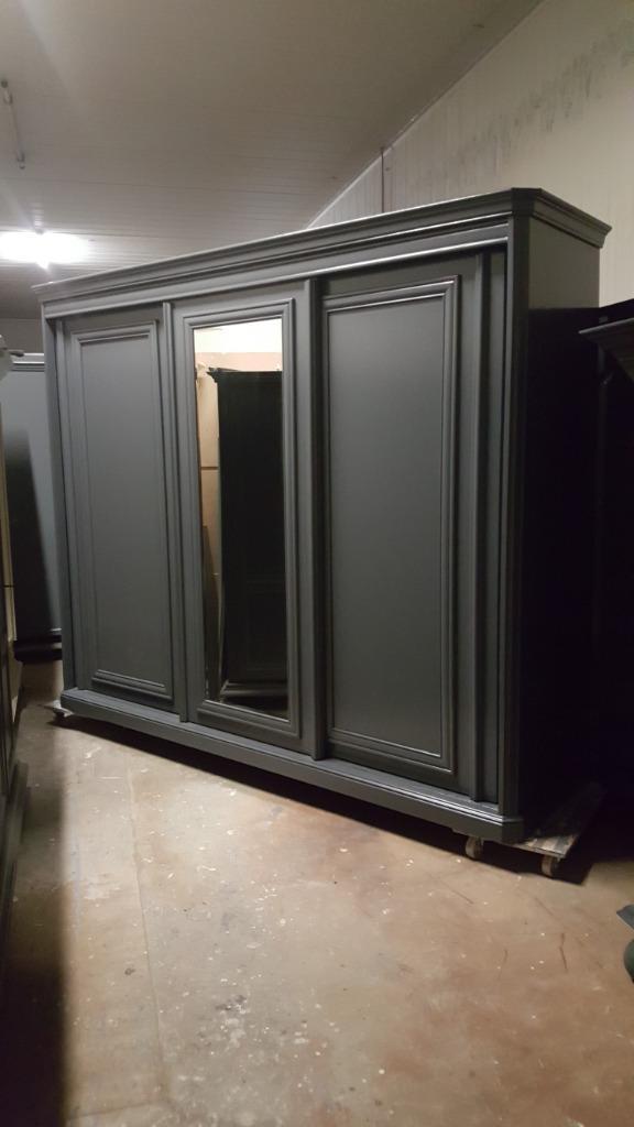 Brocante garderobe linnenkast, slaapkamerkast, kledingkasten, Huis en Inrichting, Kasten | Kledingkasten, Zo goed als nieuw, 200 cm of meer