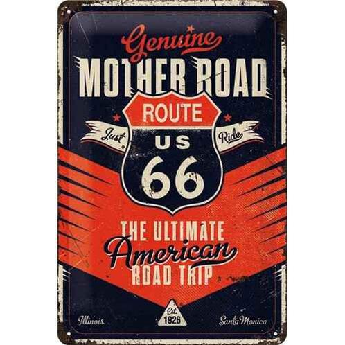 Route 66 american Road trip wandbord reclame reclamebord, Verzamelen, Merken en Reclamevoorwerpen, Nieuw, Reclamebord, Ophalen of Verzenden