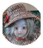 ANTIEKE VINTAGE POP H:36 op PAUWENTROON H:40 BROCANTE POP, Ophalen of Verzenden