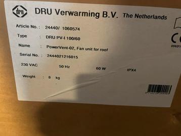 DRU PowerVent-02 Dakventilator Nieuw in Doos beschikbaar voor biedingen