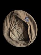 Baret WW2 met baret leeuw., Ophalen of Verzenden, Nederland, Helm of Baret