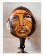 50% Korting Indiaan design kunstwerk, mooie steen op voet, Ophalen of Verzenden