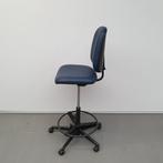 Ahrend hoge werkstoel WERKPLAATSSTOEL met  blauwe skai, Gebruikt, Bureaustoel, Ophalen