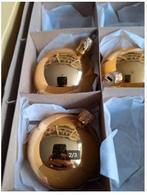 Doos met goudkleurige kerstballen h, Diversen, Kerst, Onbekend, Ophalen of Verzenden, Zo goed als nieuw, Onbekend
