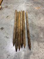 Rikkert palen, 6 stuks, 1.60m, Tuin en Terras, Palen, Balken en Planken, Gebruikt, Palen, Ophalen of Verzenden, Hardhout