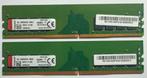 16GB DDR4 2x8GB PC4-19200 2400MHz Kingston Desktop 1852, Gebruikt, Verzenden, DDR4, 2400MHz